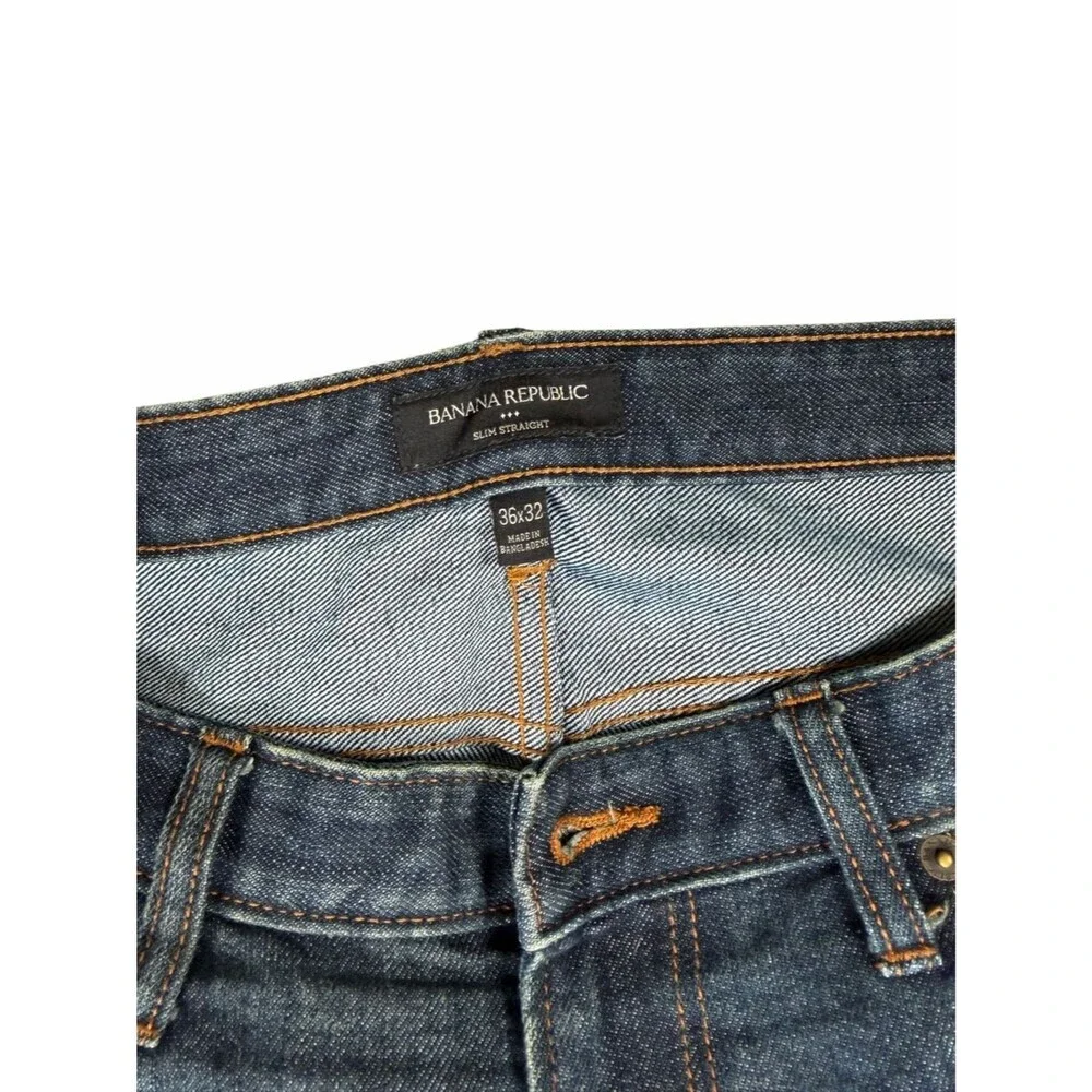Banana Republic Slim Straight Jeans Men’s 36x32 Medium Wash Denim